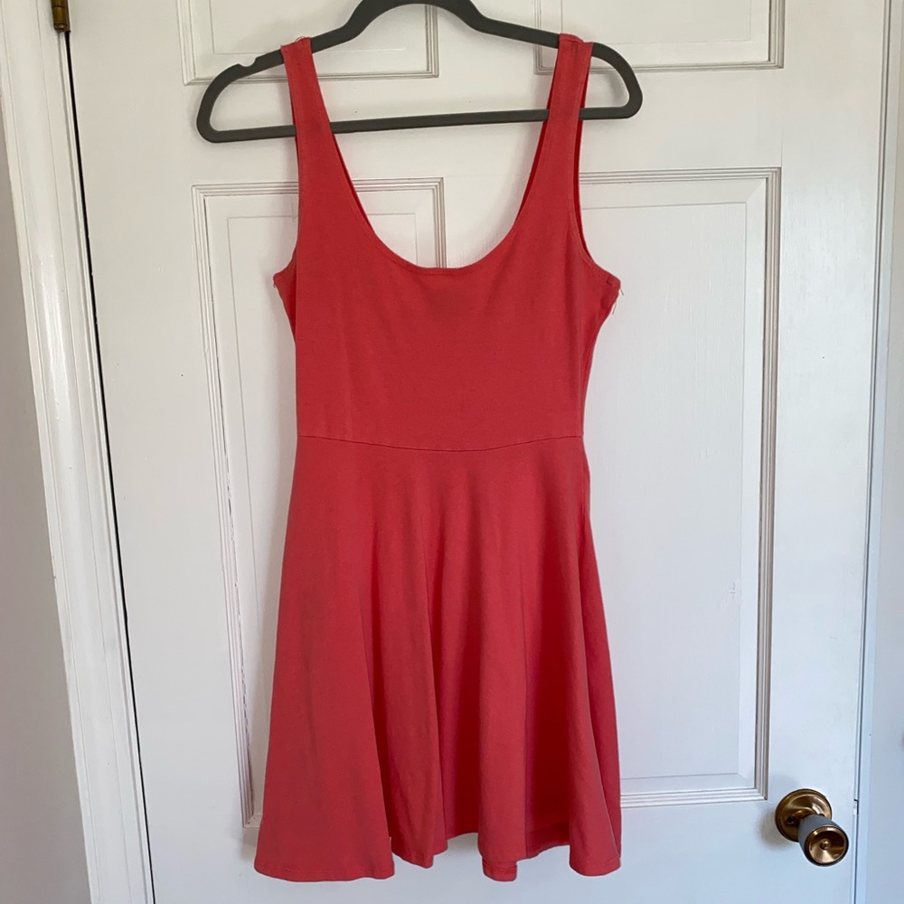 Coral Sparkle & Fade Fit & Flare Dress Size Small